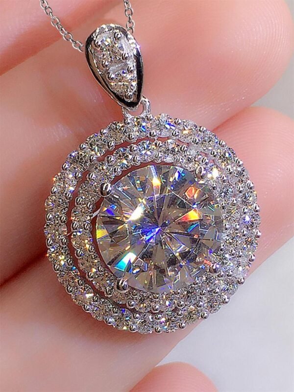 Elegant Rhinestone Decorated Pendant Necklace for Women & Girls, Fashion Jewelry for Party, Daily Clothing Decor, Trendy All-match & Exquisite Jewelry for Birthday Gift